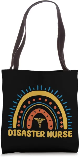 Disaster Nurse Boho Rainbow Outfit Emergency Preparedness Tote Bag