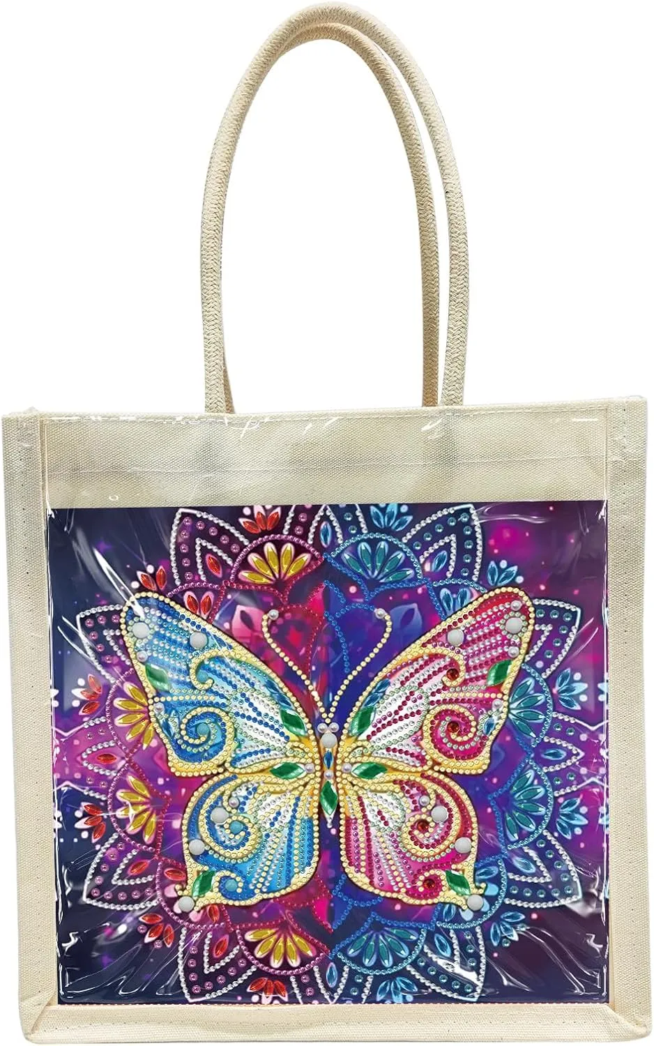 DIY Diamond Art Painting Handbag Handmade Non-Woven Shopping Tote Bags with Replace Pattern Reusable Grocery Bag