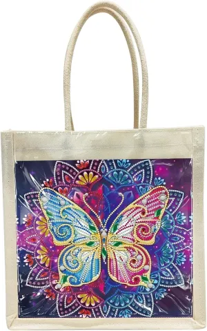 DIY Diamond Art Painting Handbag Handmade Non-Woven Shopping Tote Bags with Replace Pattern Reusable Grocery Bag