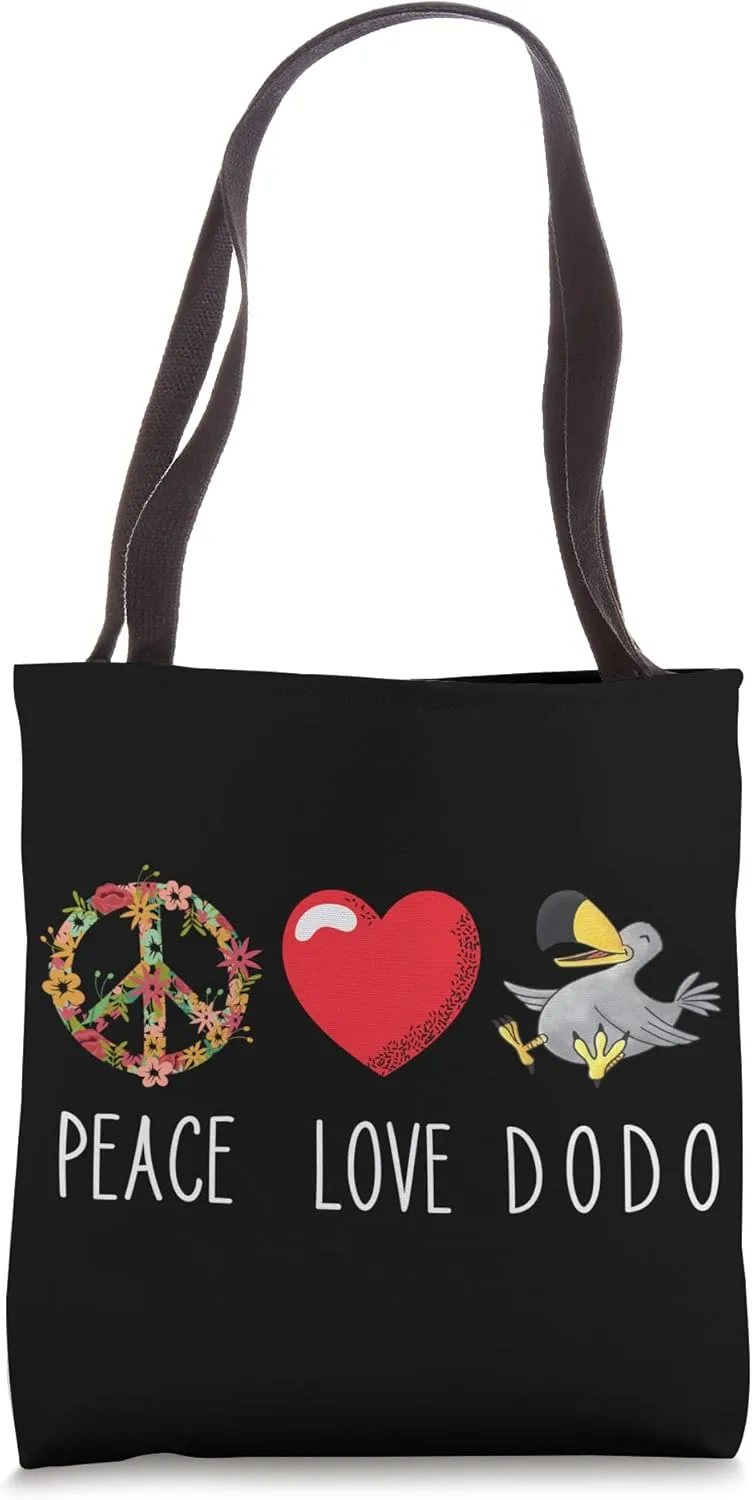 Dodo Bird Dronte Love Peace Extinct Flightless Bird Watcher Tote Bag