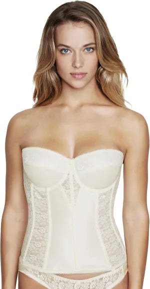 Dominique Women's Lace Longline Corset Full Figure Bustier Bra #8949 (32A-48G)