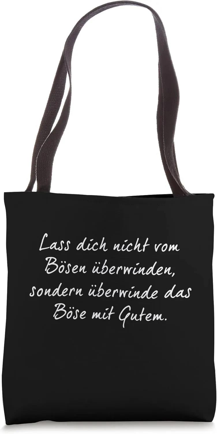 Don't be overcome by evil, but overcome... Tote Bag