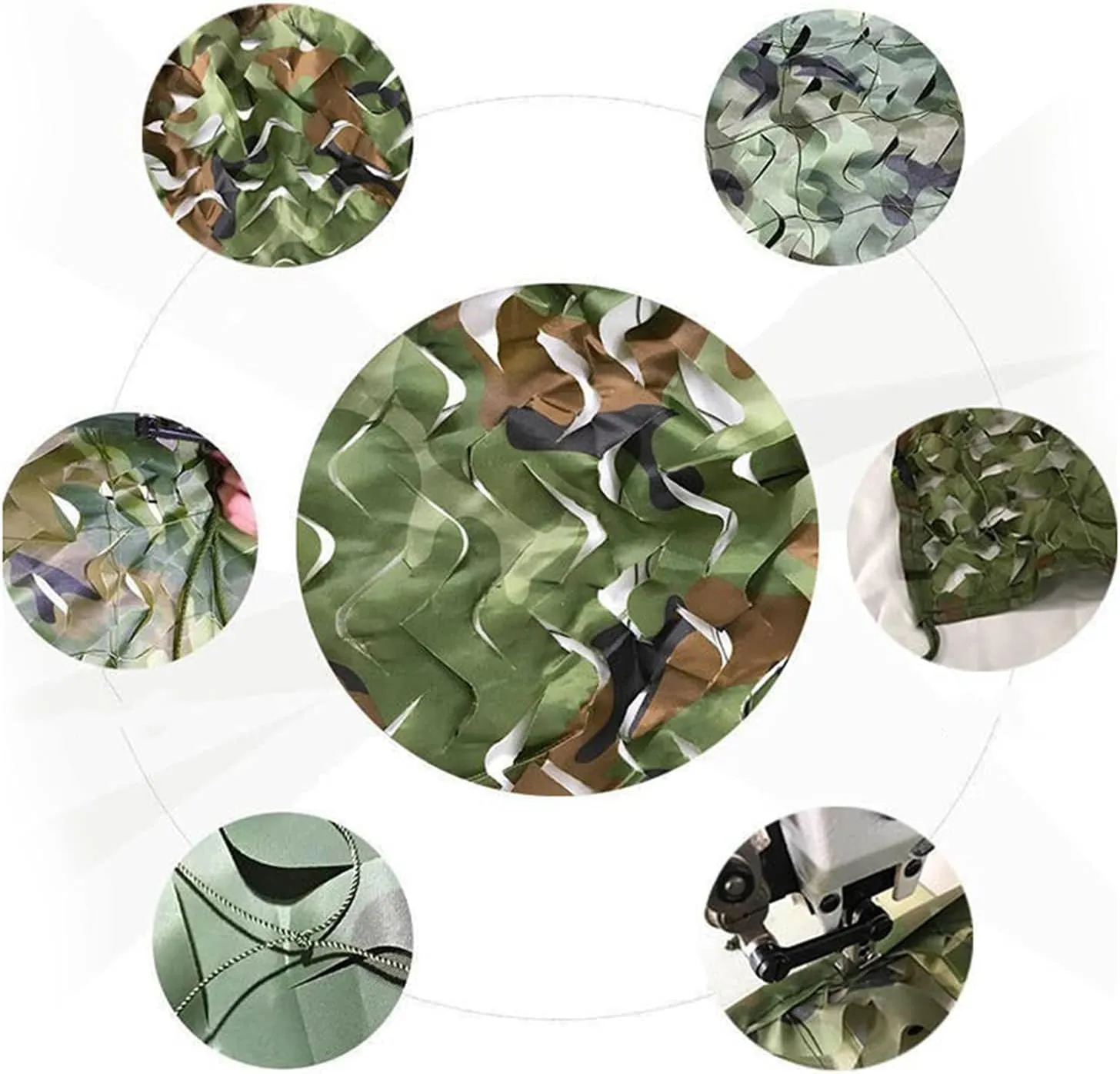 Double Thickened Camouflage Mesh Outdoor Mountain Green Cover Shade Mesh Woodland Camping Hidden Party(4 * 5m(13.12 * 16.4ft))