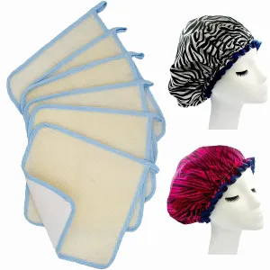 Dual-Sided Exfoliating Skin Towel Cotton Terry Body Cloth Scrubber   Extra Large Shower Cap Double Layer Lined Waterproof Durable Sexy Lovely Fashion Style Hair Cap