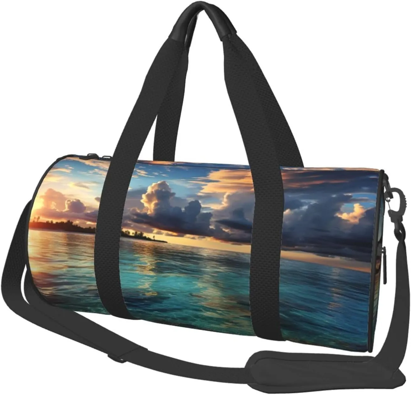 Duffel Bag for Men Women Small Gym Bag Beautiful view of the sea Travel Duffel Bag Waterproof Overnight Bag for Sports Workout
