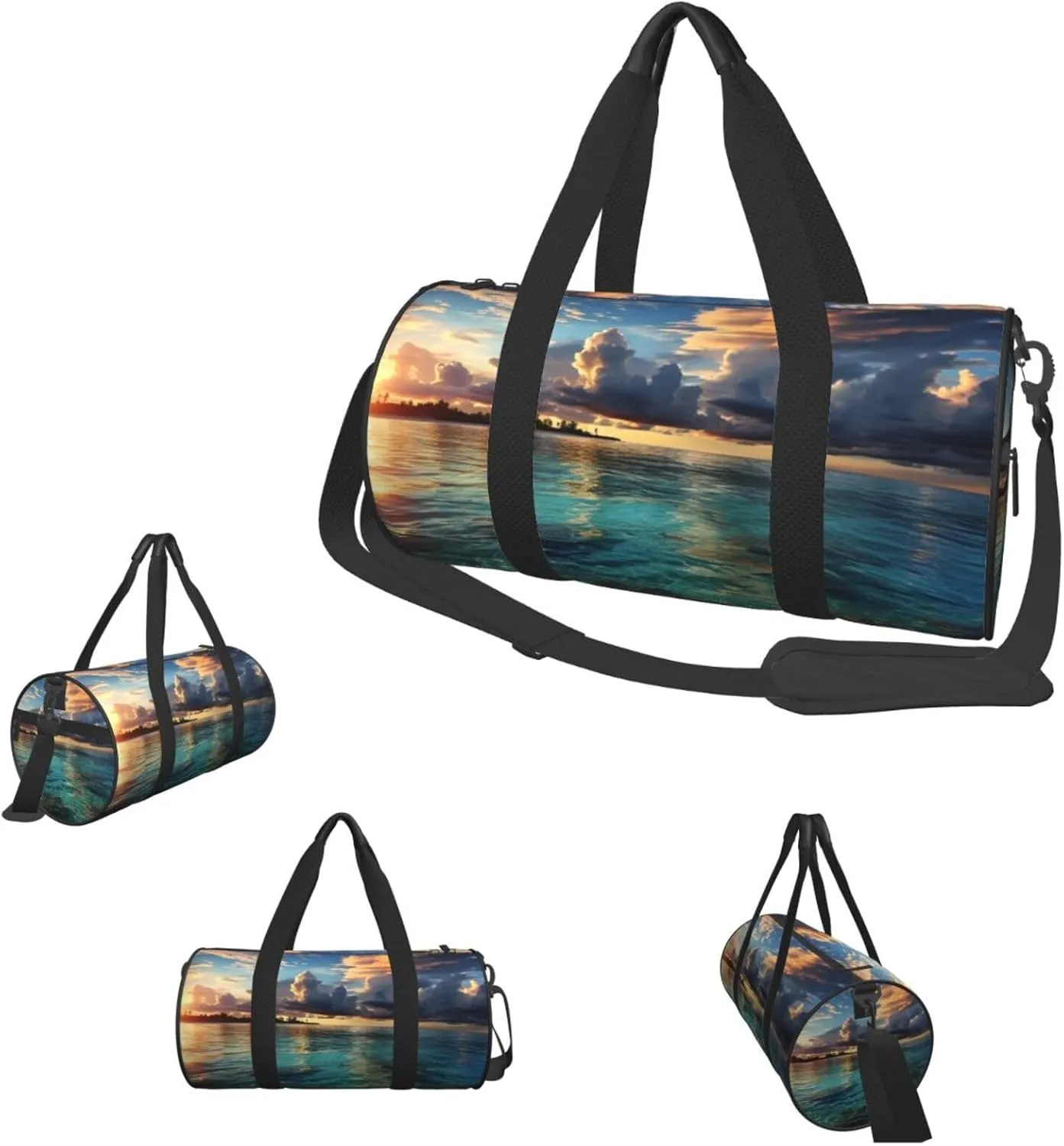 Duffel Bag for Men Women Small Gym Bag Beautiful view of the sea Travel Duffel Bag Waterproof Overnight Bag for Sports Workout