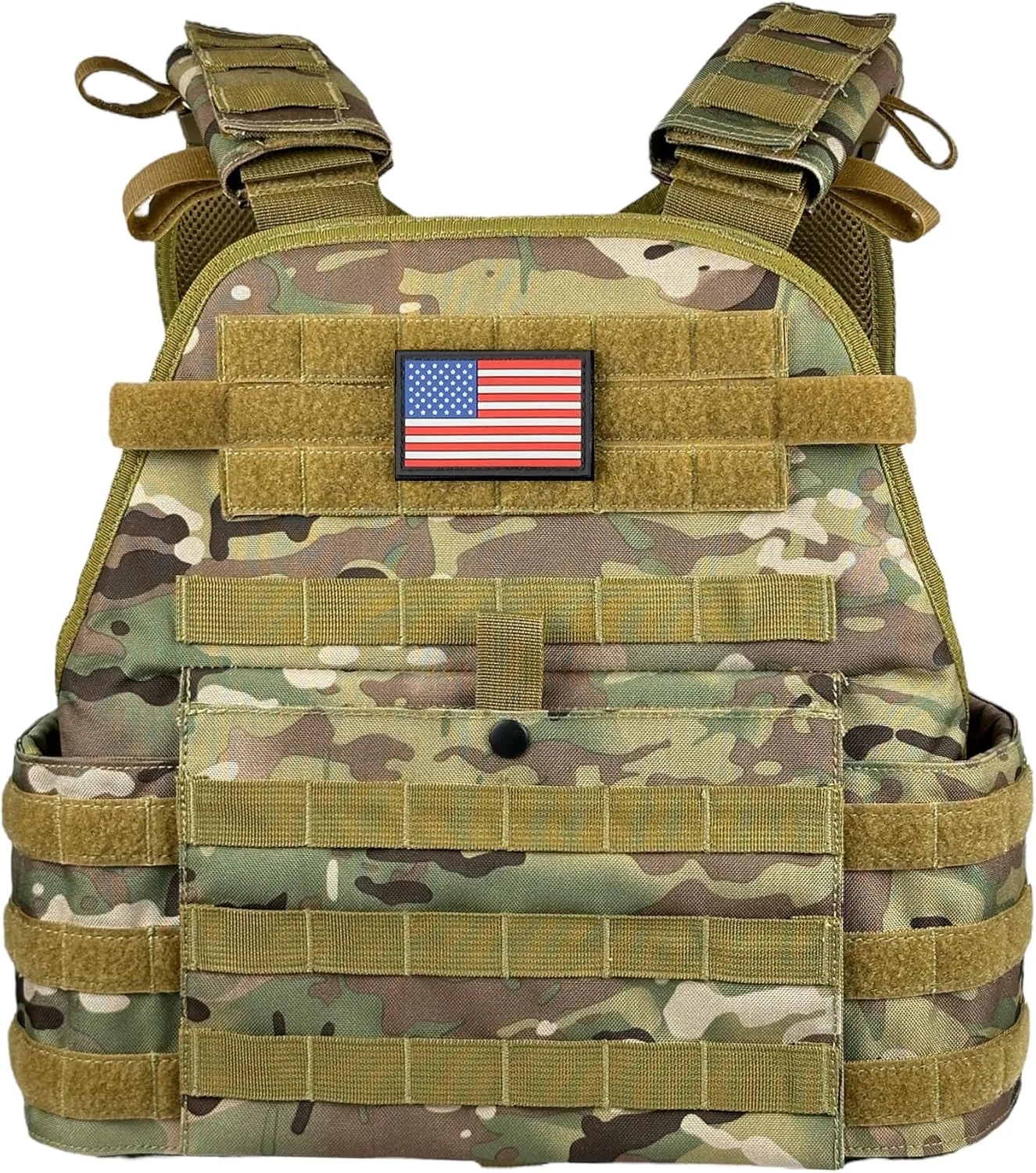 Eagle Sky Tactical Vest, Tough 500D Nylon, Adjustable Size S-XXL, Breathable 3D Mesh Liner