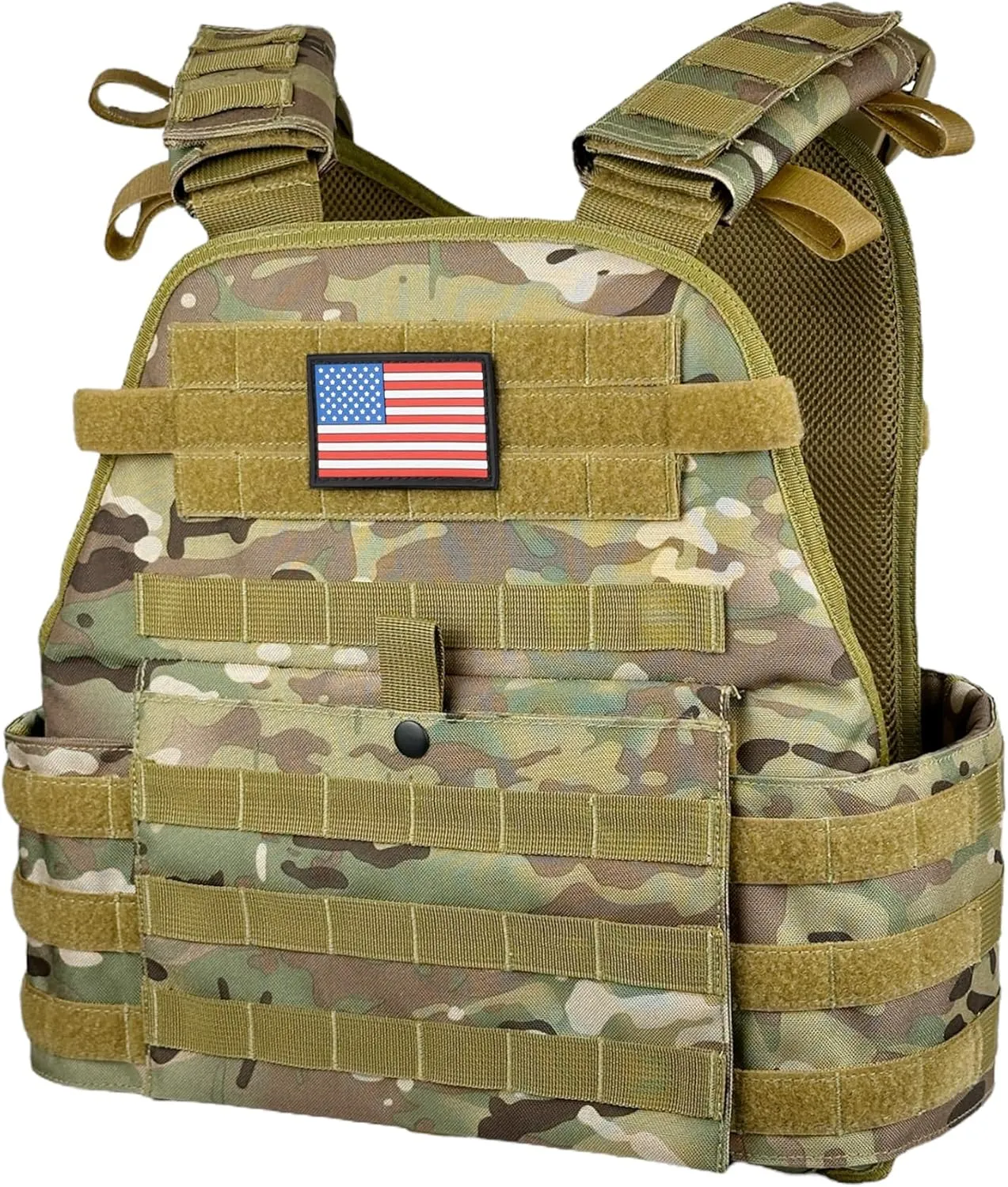 Eagle Sky Tactical Vest, Tough 500D Nylon, Adjustable Size S-XXL, Breathable 3D Mesh Liner