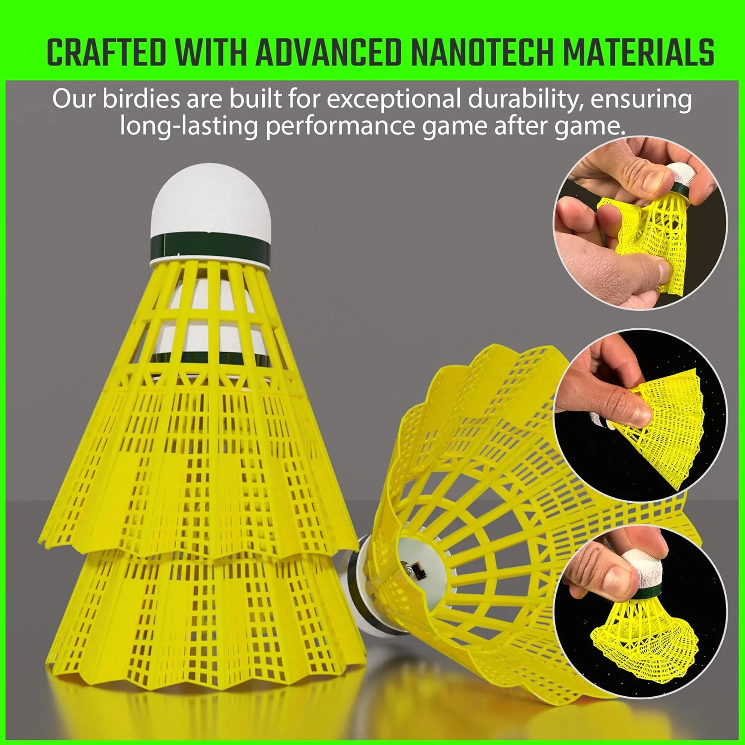 EAGLES LED Badminton Shuttlecocks - 5 or 11 Pack Lighting Birdies, Nylon Glow in The Dark Birdie Balls for Baseball Practice Plastic Light Up Birdies for Outdoor Indoor Sports