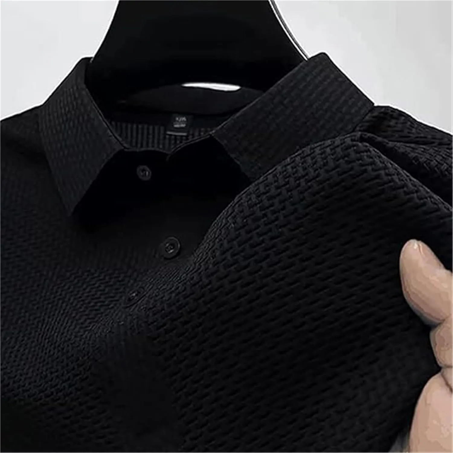 Elavure - The Prestigio Polo Shirt, Men's Short Sleeve Stretch Pique Polo, Quick-Dry Slim Fit Shirt