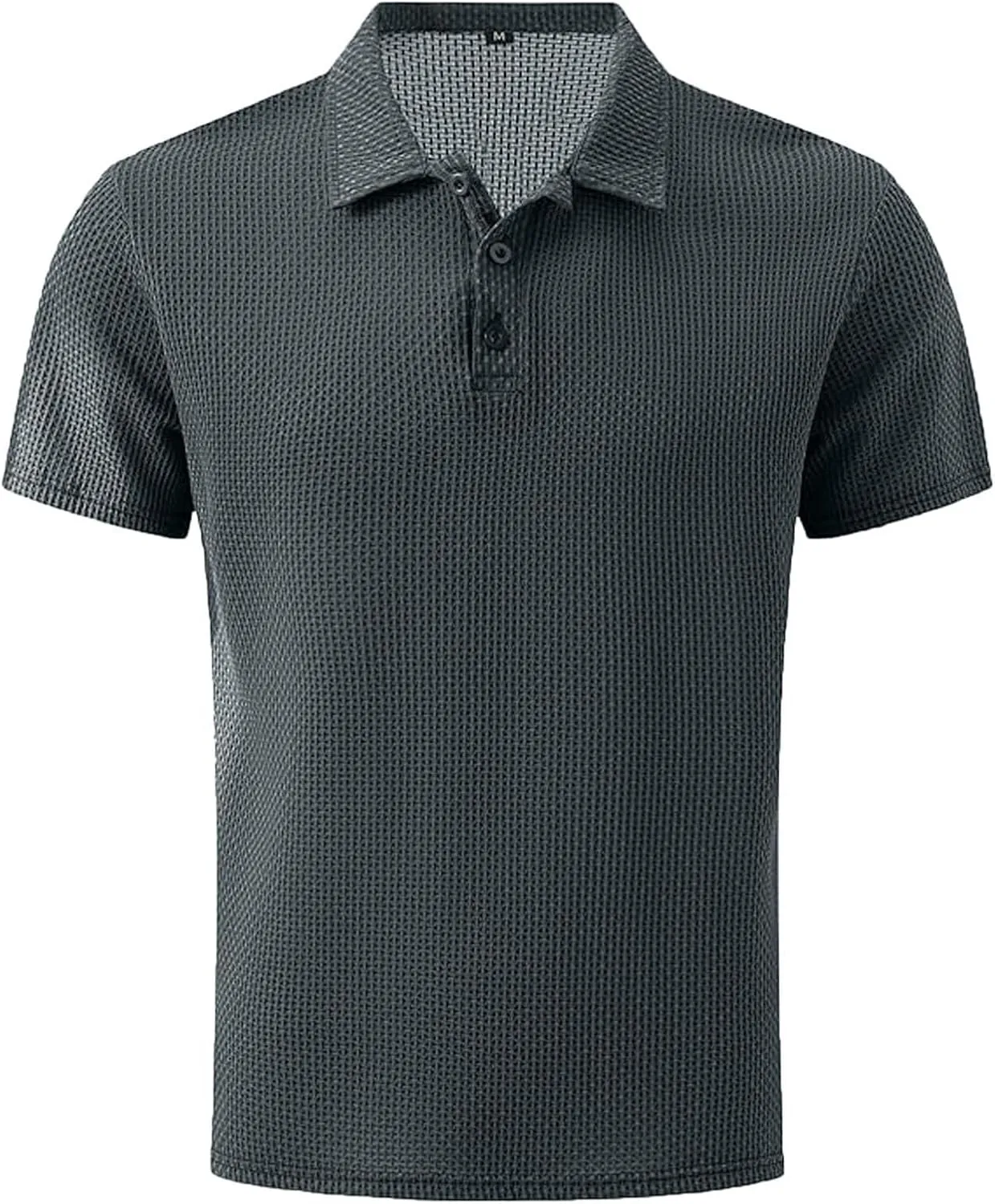 Elavure - The Prestigio Polo Shirt, Men's Short Sleeve Stretch Pique Polo, Quick-Dry Slim Fit Shirt