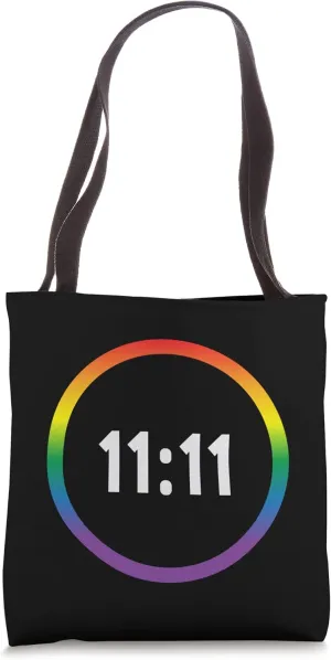 Eleven Eleven LGBT LGBTQ Rainbow Gay Pride 11 11 Manifest Tote Bag