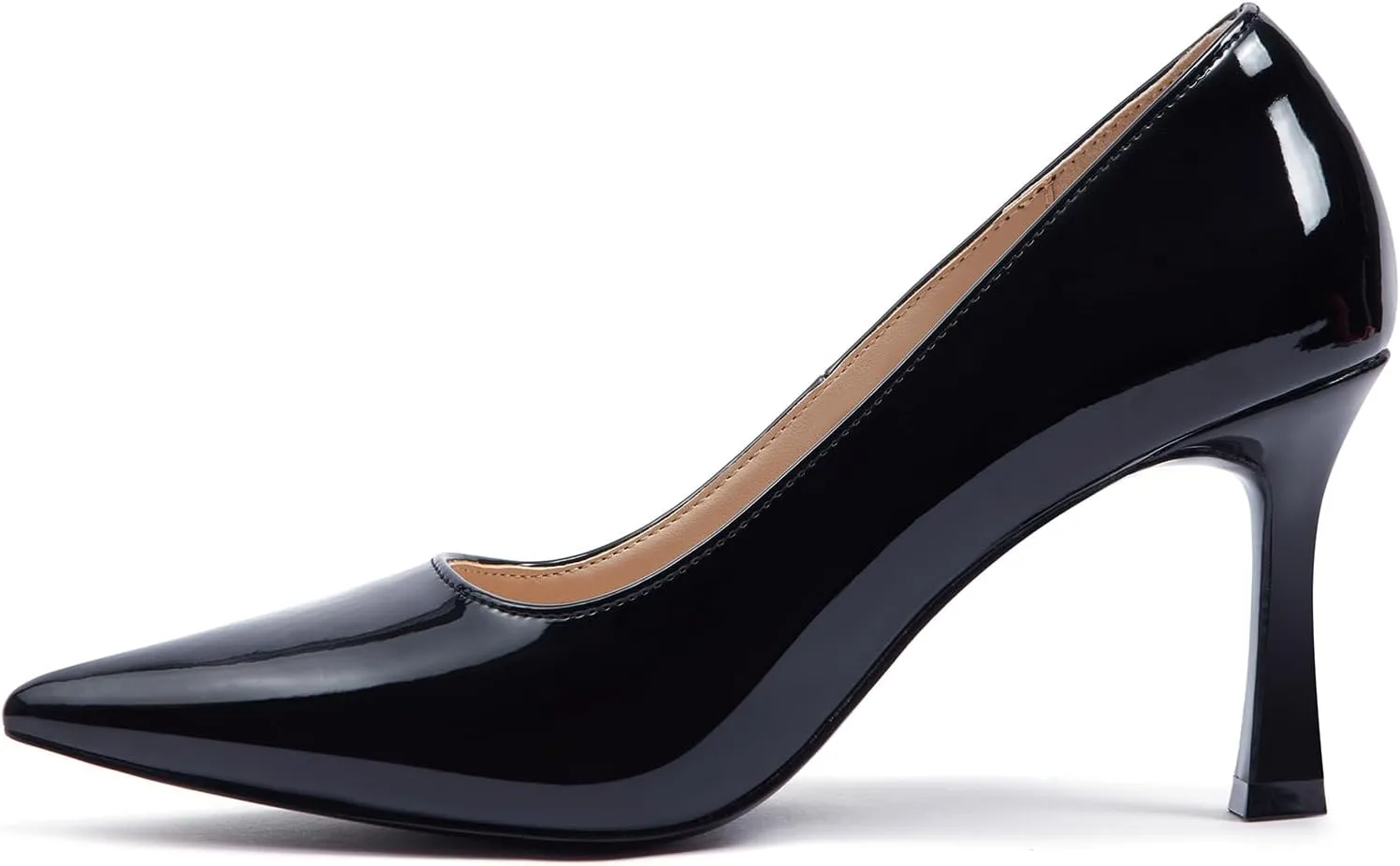 Elisabet Tang Women’s High Heel Closed Toe Pumps Pointed Toe 3.15 inch Heels Shoes Slip On Classic Office Dress Pumps