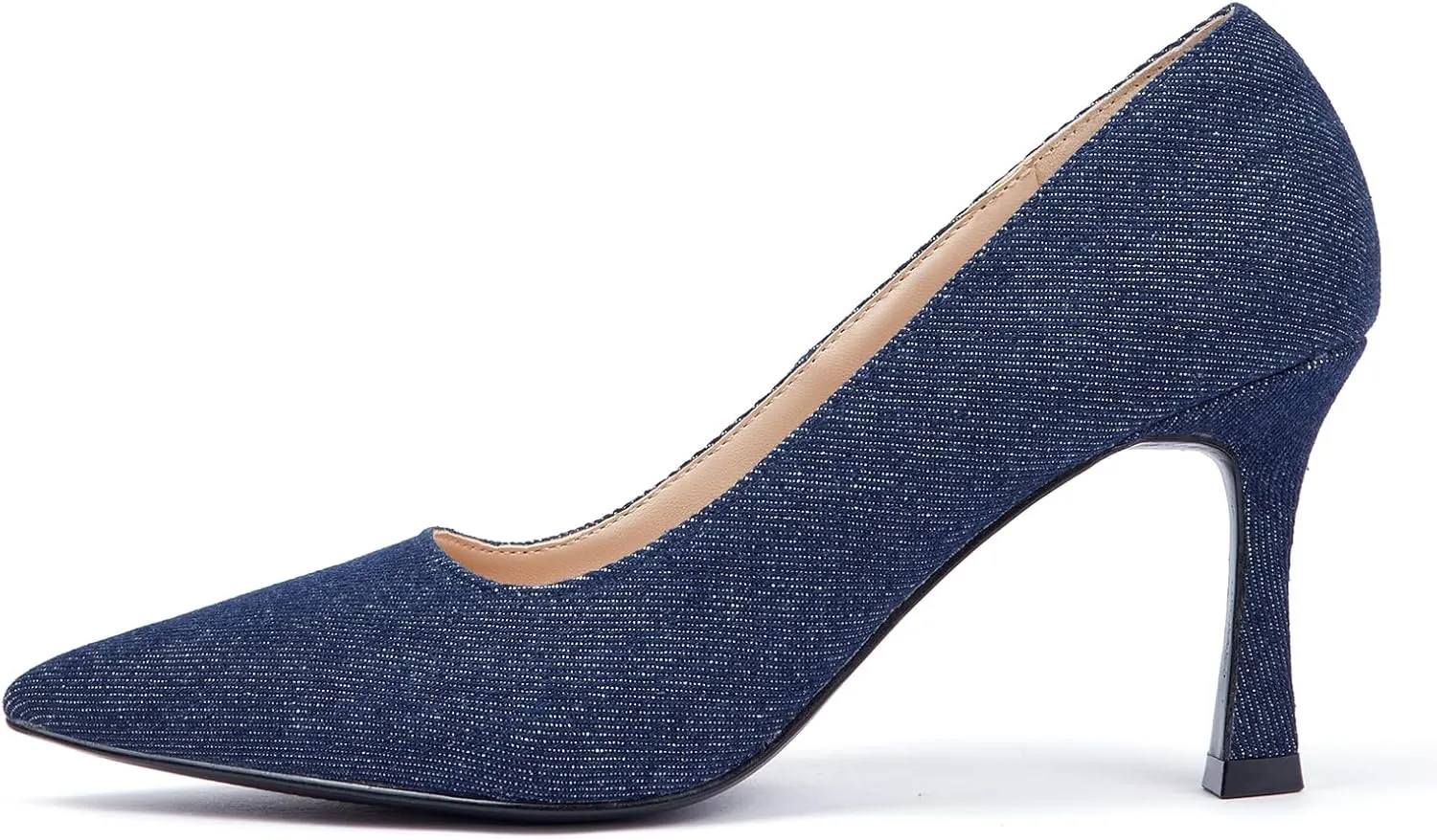 Elisabet Tang Women’s High Heel Closed Toe Pumps Pointed Toe 3.15 inch Heels Shoes Slip On Classic Office Dress Pumps