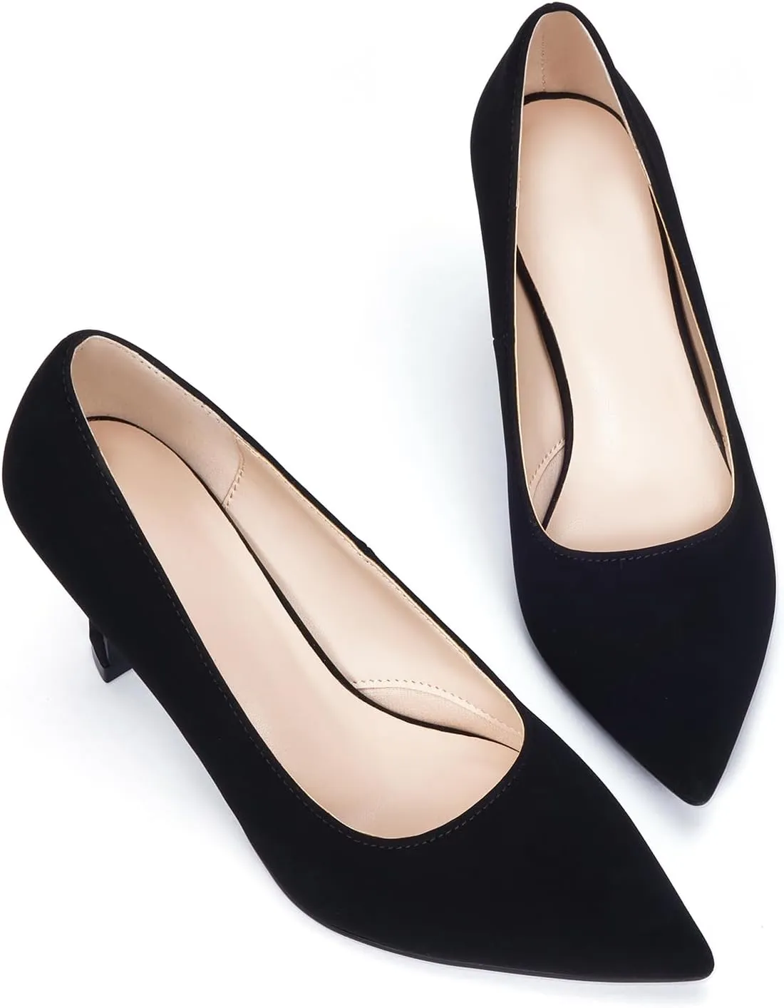 Elisabet Tang Women’s High Heel Closed Toe Pumps Pointed Toe 3.15 inch Heels Shoes Slip On Classic Office Dress Pumps
