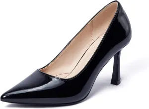 Elisabet Tang Women’s High Heel Closed Toe Pumps Pointed Toe 3.15 inch Heels Shoes Slip On Classic Office Dress Pumps