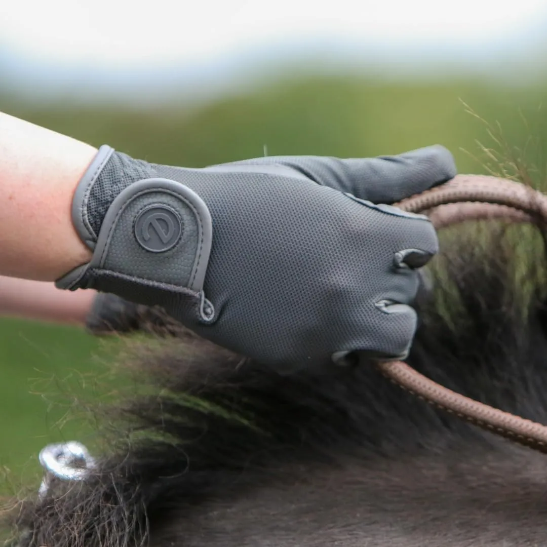 eQUEST GripPro X-LITE Horse Riding Gloves - Lightweight, Breathable, Grippy Non-Slip Material - Comfort Mesh Back - Touchscreen Gloves