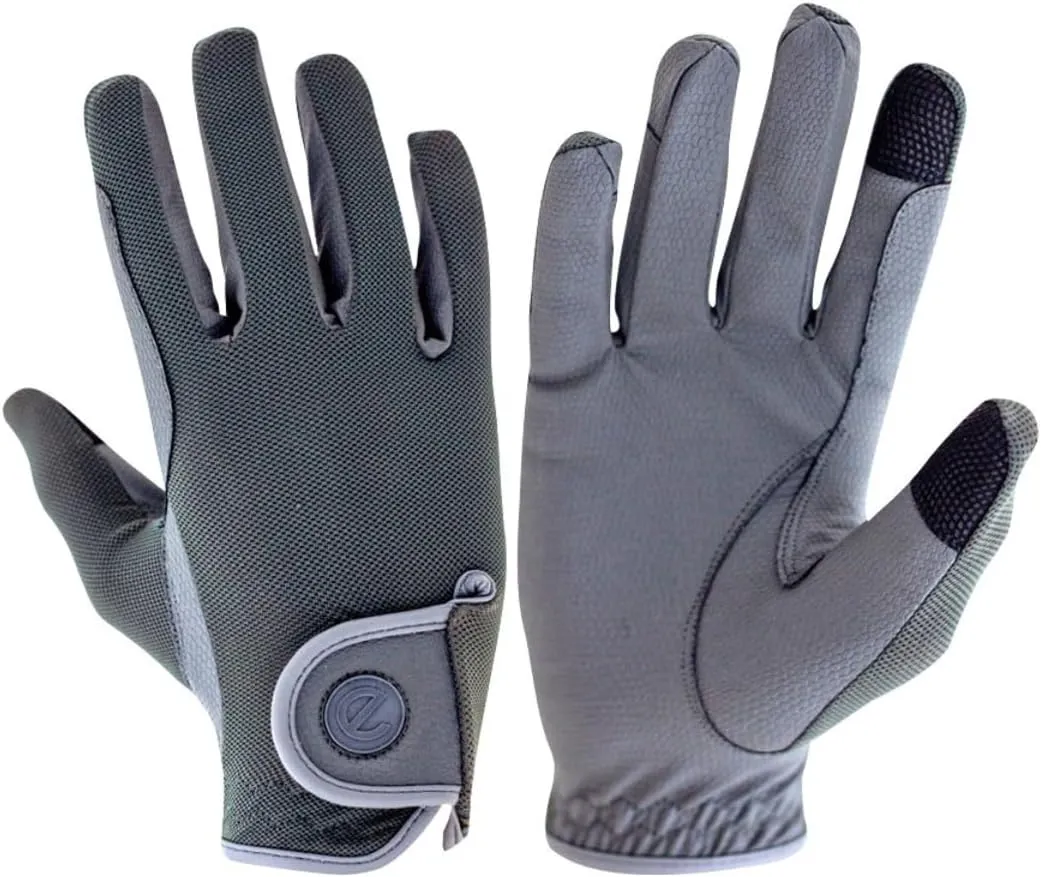 eQUEST GripPro X-LITE Horse Riding Gloves - Lightweight, Breathable, Grippy Non-Slip Material - Comfort Mesh Back - Touchscreen Gloves