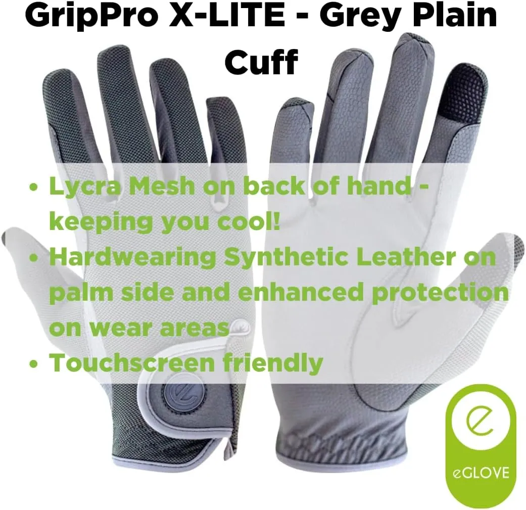 eQUEST GripPro X-LITE Horse Riding Gloves - Lightweight, Breathable, Grippy Non-Slip Material - Comfort Mesh Back - Touchscreen Gloves