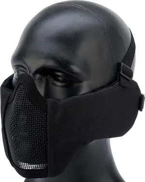 Evike Airsoft - Matrix Battlefield Elite Mesh Face Pro w/Integrated Ear Protection (Color: Black)