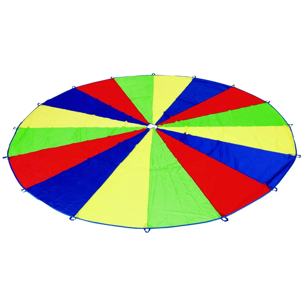 Excellerations Brawny Tough 20-Foot Rainbow Play Parachute for Kids with 16 Handles, Kids Toy (Item # P20)