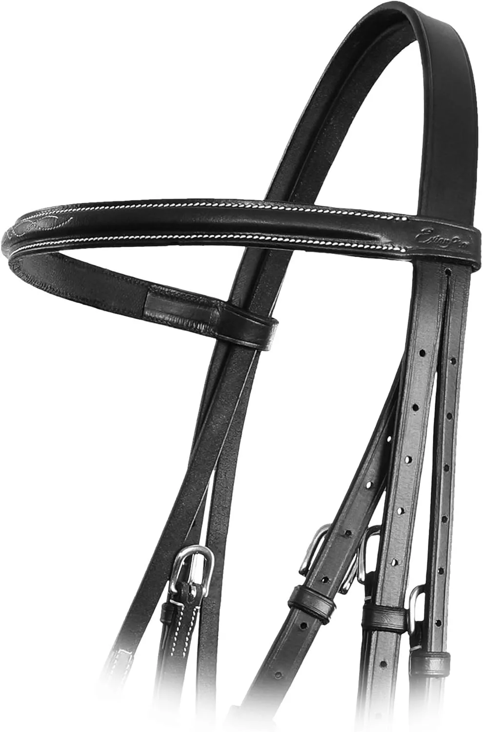 Exion Horse Figure 8 Bridle with Leather Laced Rein | English Jumping Figure 8 Bridle for Horses