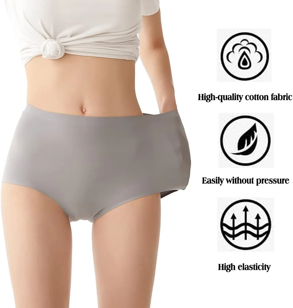 FallSweet No Show High Waist Briefs Underwear for Women Seamless Panties Multi Pack