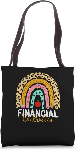 Financial Controller Leopard Rainbow Finance Back To Work Tote Bag