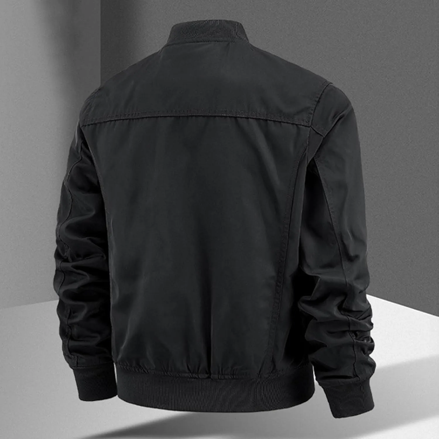 Finelylove Mens Military Tactical Jacket Cargo Flight Bomber Jacket Waterproof Nylon Windbreaker with Multi Pockets