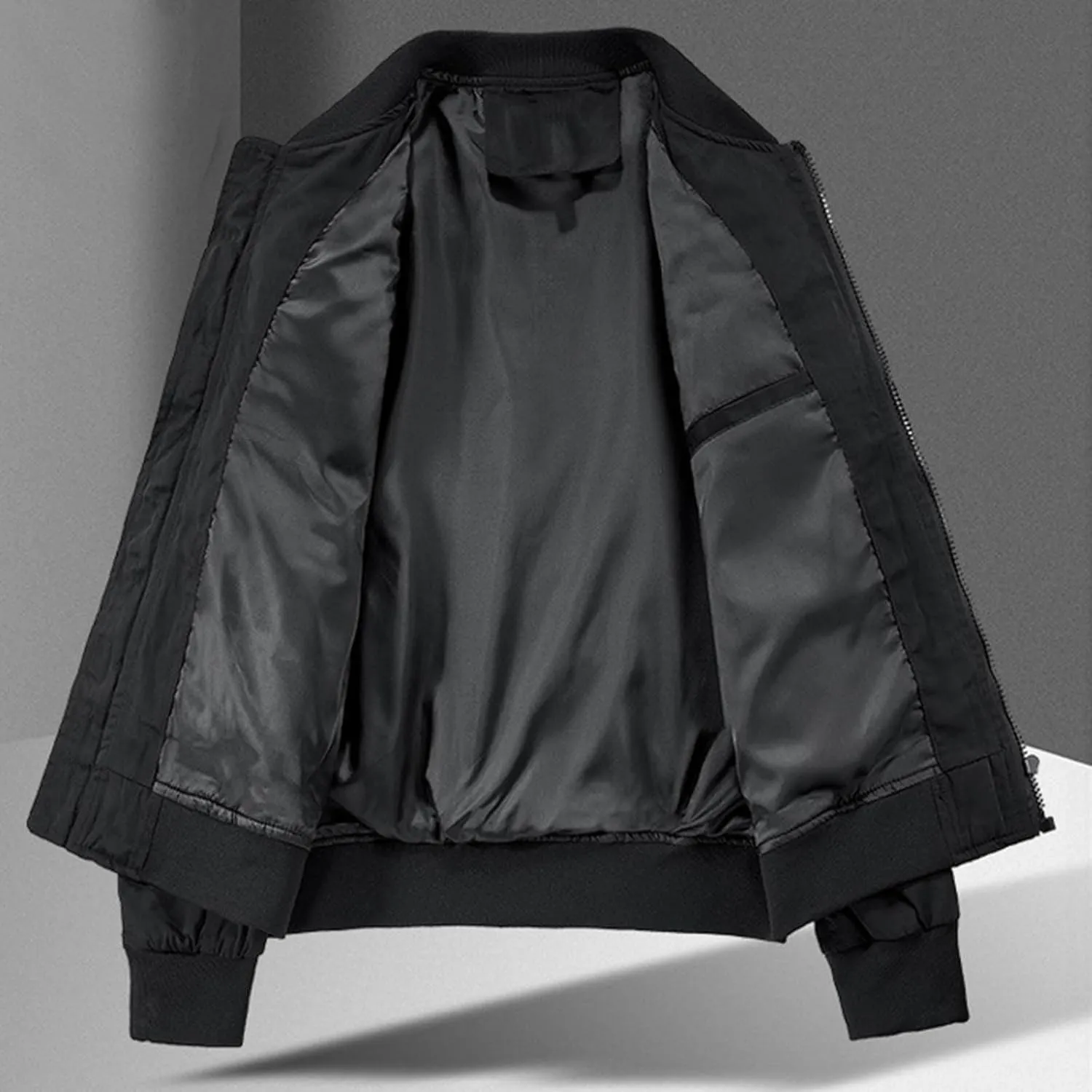 Finelylove Mens Military Tactical Jacket Cargo Flight Bomber Jacket Waterproof Nylon Windbreaker with Multi Pockets