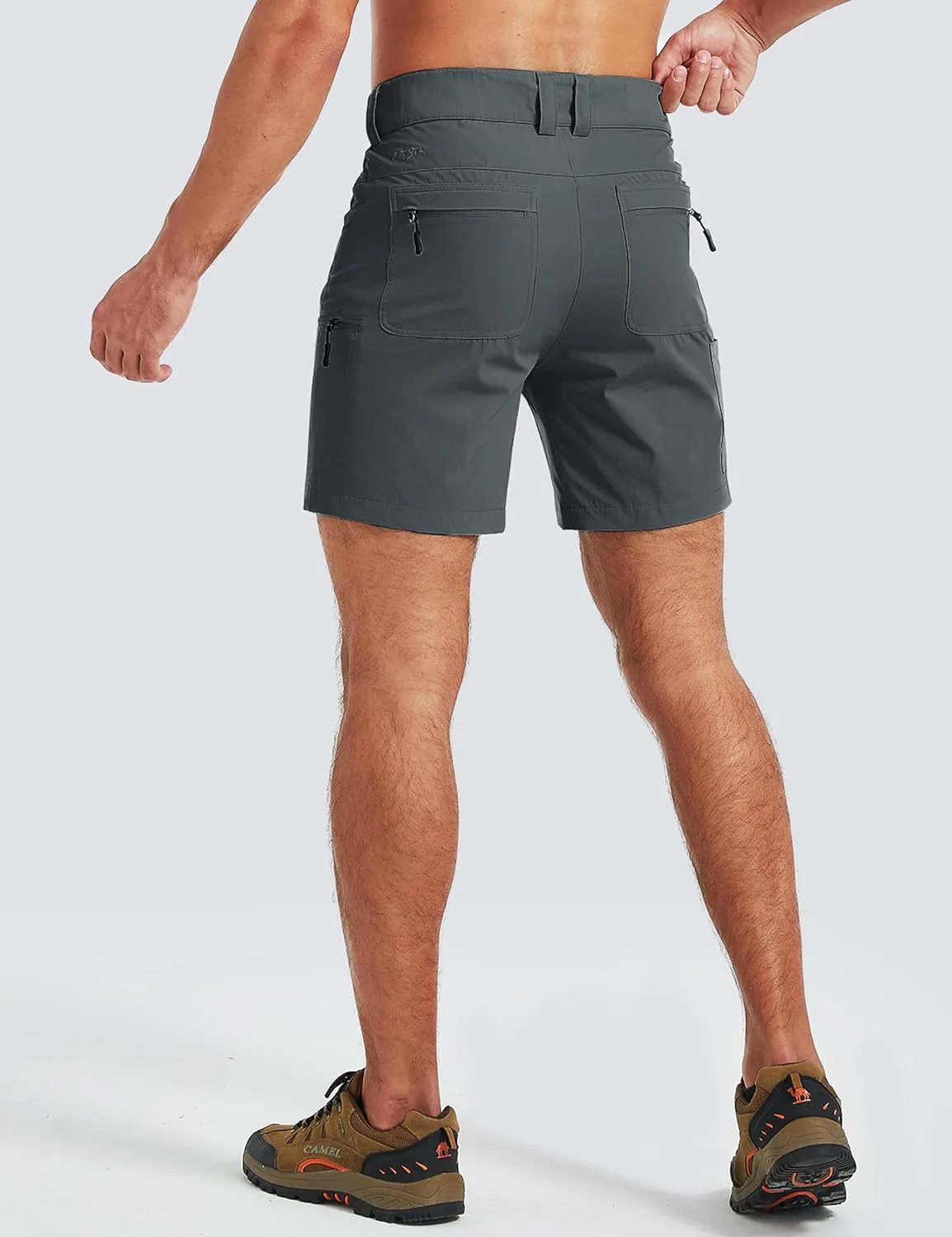 FitsT4 Sports Men's Hiking Cargo Shorts 7 Inch Inseam Quick Dry Outdoor Golf Shorts Casual Work Fishing with 6 Pockets