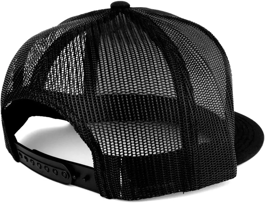 Flexfit Oversize XXL Structured Blank 5 Panel Flatbill Snapback Mesh Cap