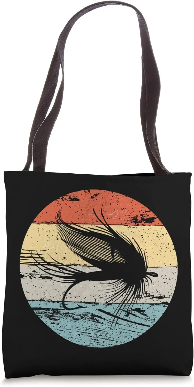 Fly Fishing For Trout Retro Design Gift Tote Bag