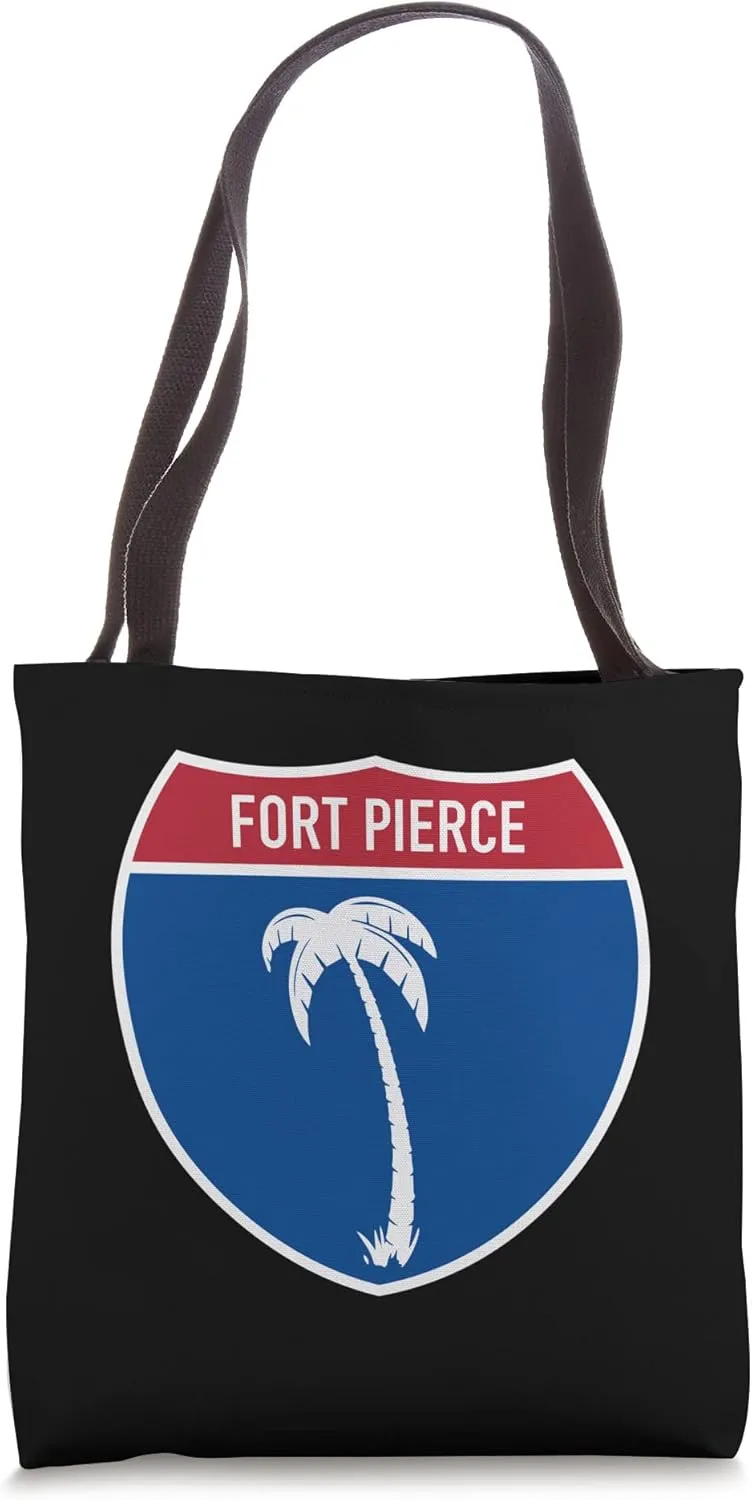 Fort Pierce Florida FL Interstate Highway Vacation Souvenir Tote Bag