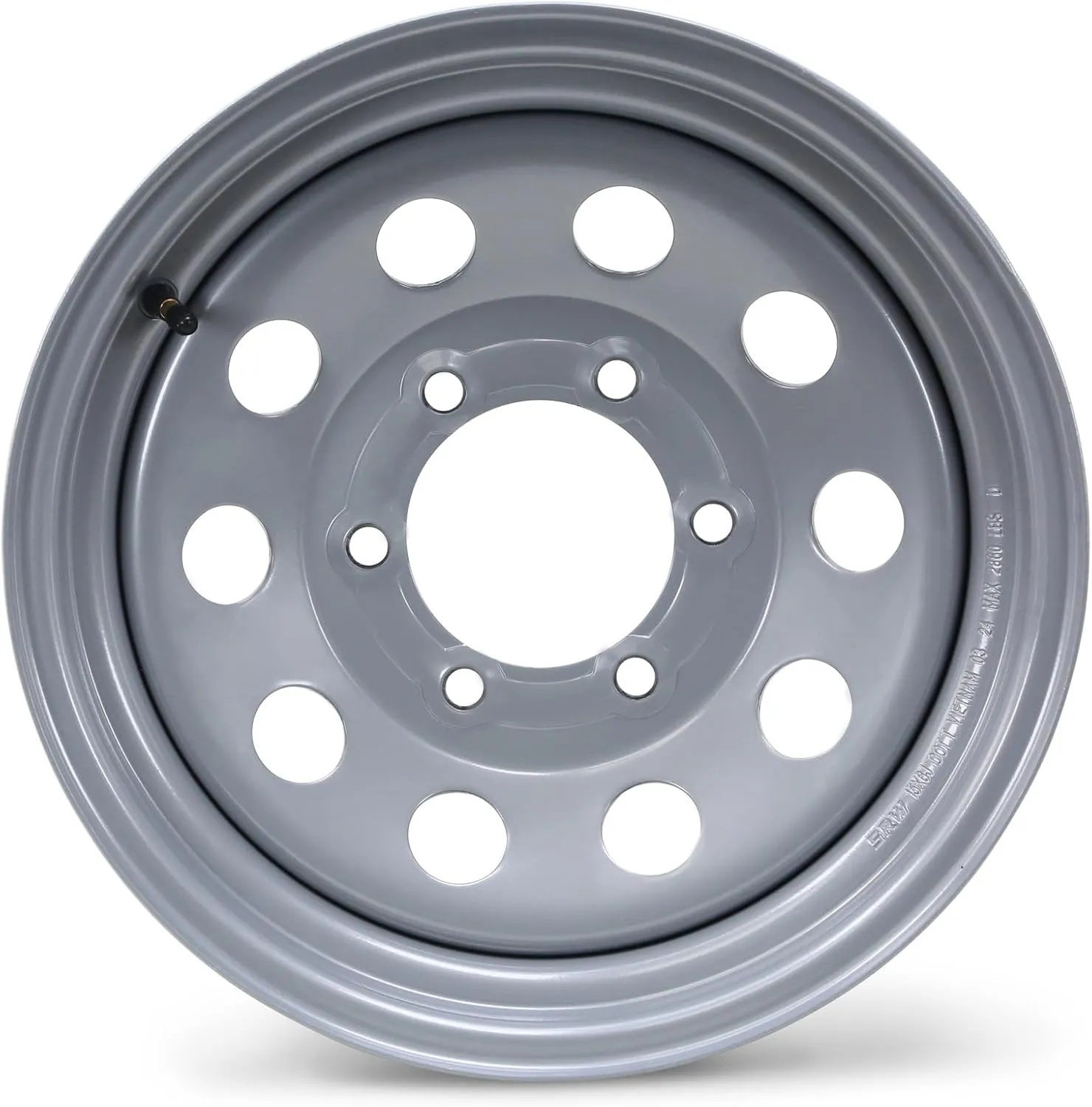 Free Country Trailer Tire Wheel Assembly ST225/75R15 10-Ply E 117M 6 Lug on 5.5" PCD Silver Mod Rim
