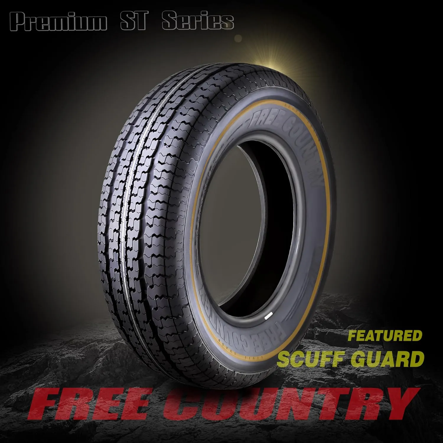 Free Country Trailer Tire Wheel Assembly ST225/75R15 10-Ply E 117M 6 Lug on 5.5" PCD Silver Mod Rim