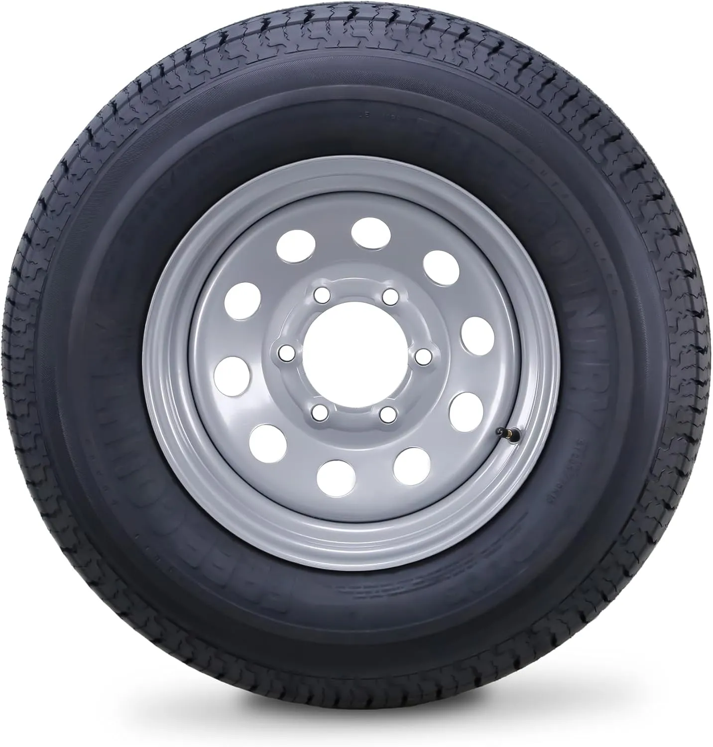 Free Country Trailer Tire Wheel Assembly ST225/75R15 10-Ply E 117M 6 Lug on 5.5" PCD Silver Mod Rim