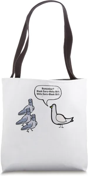 Funny Pigeon Cartoon Drawing Car Coating Paint Joke Tote Bag