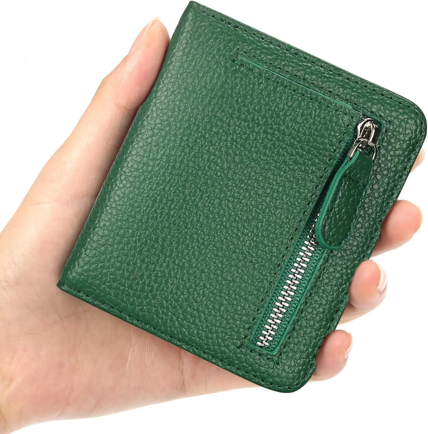 FUNTOR Small Wallets for Women, Ladies Small Compact Bifold Pocket RFID Blocking Genuine Leather Wallet for Women