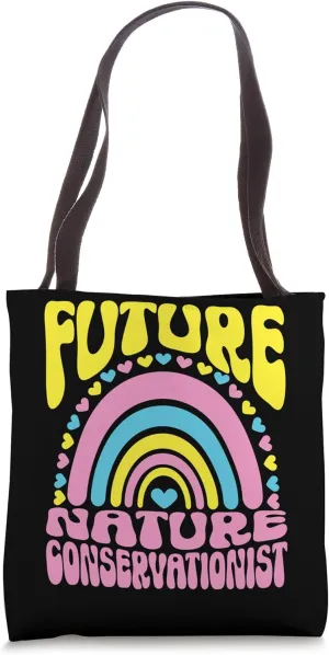 Future Nature Conservationist BrightRetro Rainbow Occupation Tote Bag