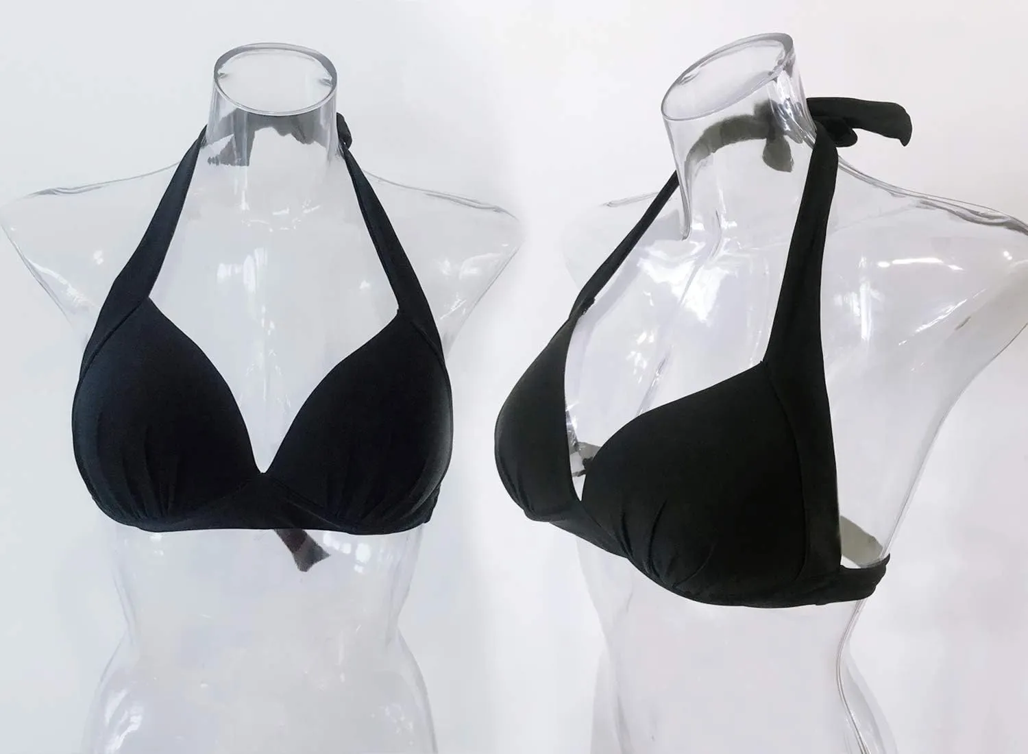 futurino Women Bikini Vintage 50s Plaid Pattern Halter Bikini Top Swimsuits