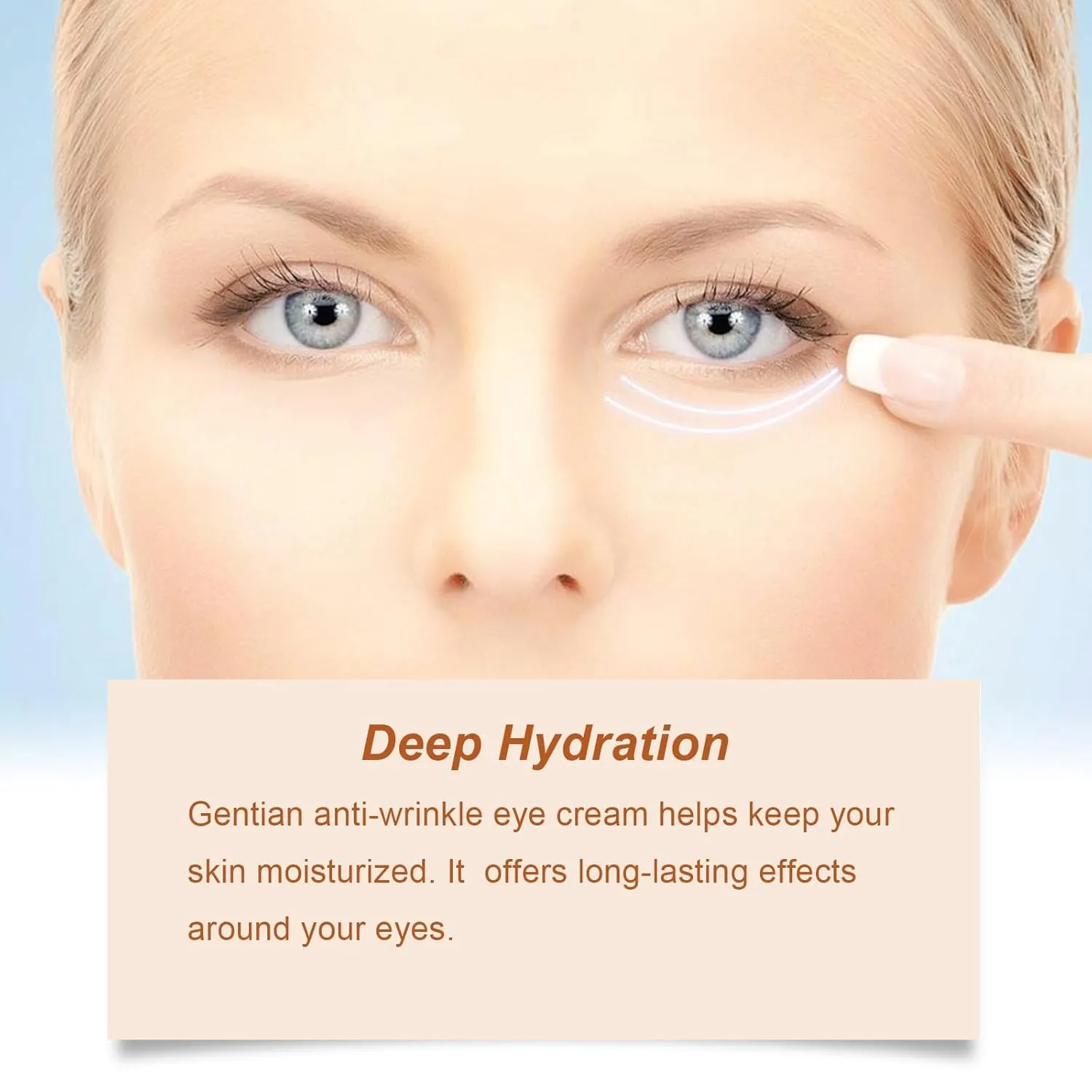 Gentian Anti-Wrinkle Eye Cream, Gentian Eye Cream, Gentian Anti-Wrinkle Firming Eye Cream, Gentian Eye Cream for Eye Bags, Dark Circles Puffiness and Bags Under Eyes