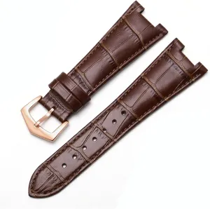 Genuine Leather Watch Band For Patek Philippe 5711 5712G Nautilus Watchs Men And Women Special Notch 25mm*12mm Watch Strap