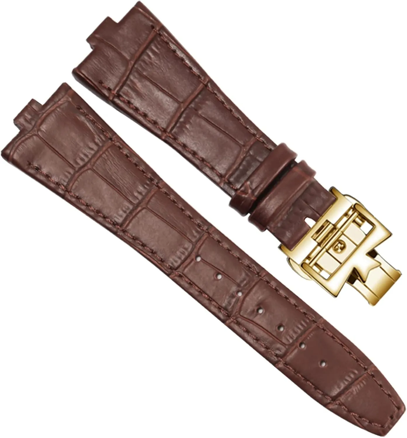 Genuine Leather Watchband For Vacheron Constantin OVERSEAS Series 4500V 5500V P47040 Stainless Steel Buckle Men Watch Strap 25 * 8mm