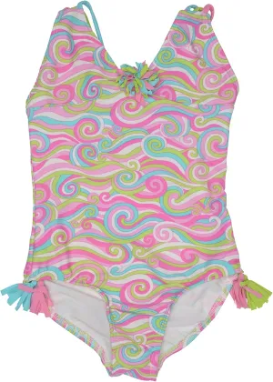 Girl's 2-6X Pop Star 1-Piece Swimsuit, Multi - 4