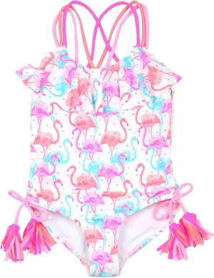 Girls' Paradise Island One-Piece Swimsuit, Sizes 4-12