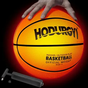 Glow in The Dark Basketball with Pump, Light Up Basketball for Teen Boy, Cool Toys for Boys & Girls 8-12 Year Old, Sports Toys & Birthday Gifts for Kids Age 6 7 8 9 10 11 12 13 