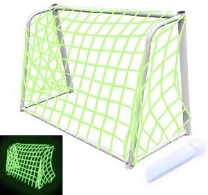Glow in The Dark Soccer Net,Luminous Soccer Goal,Soccer Goals for Backyard,Soccer Net Replacement,12x6 and 6'x4 Soccer Goal Net Replacement,Post Not Included.