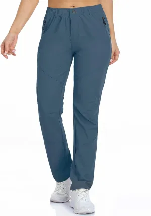 Golf Pants Women 27''/29''/31'' Lightweight Travel Pants for Ladies Quick Dry Nylon Outdoor Hiking Slacks