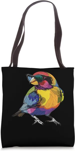 Gouldian Finch With Sunglasses Tote Bag
